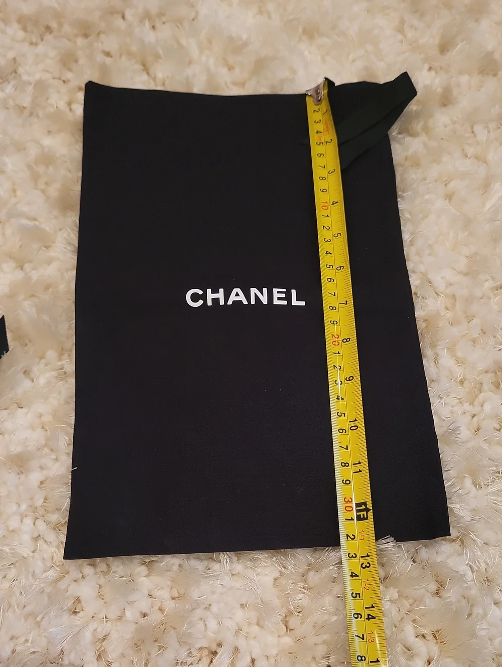 CHANEL Black Dust Bags with White Logo (Pair)